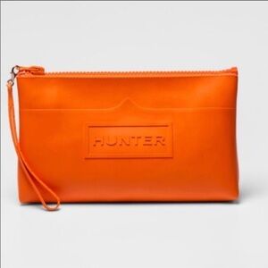 Hunter for Target small orange rubber wristlet
